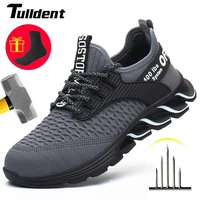 tulldent new work safety shoes man women anti smash anti puncture insulated shoes steel toe cap work shoes sneakers lightweight