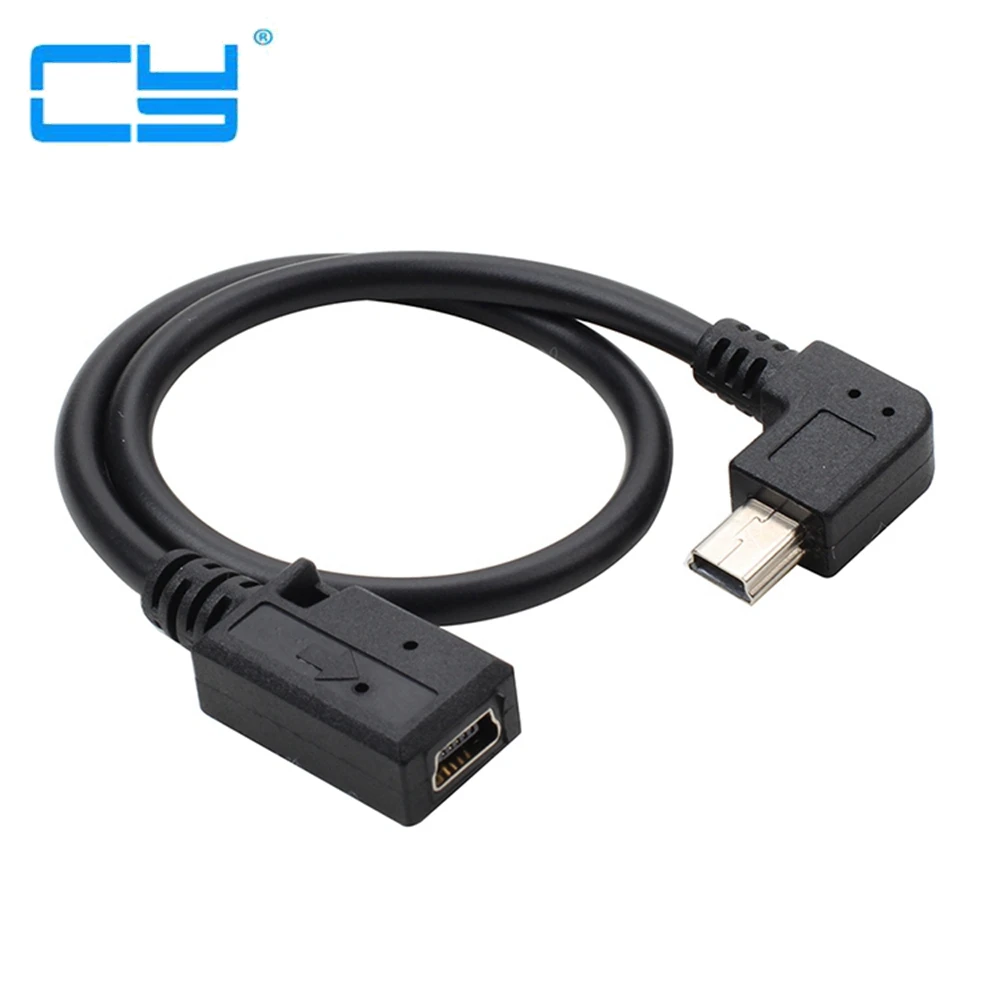 Удлинительный кабель Mini USB 2 0 вверх и влево вправо 5 контактный штекер гнездо для