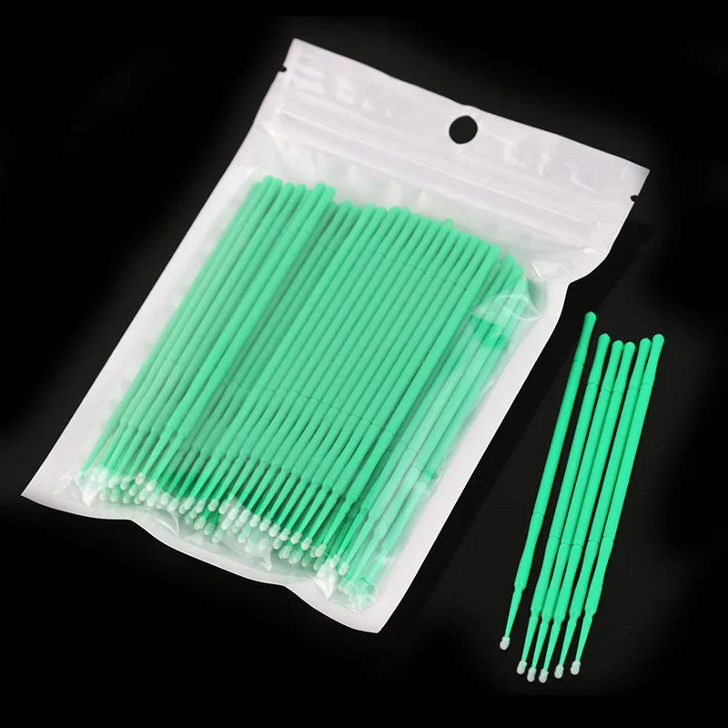 100 шт./лот прочные одноразовые микроаппликаторы для наращивания ресниц