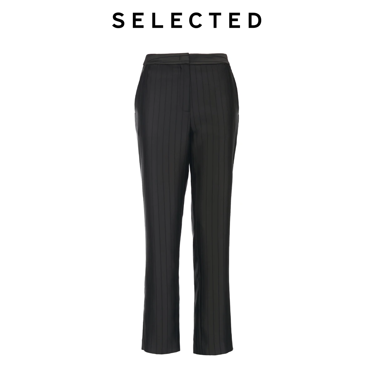 

SELECTED Women's High-rise Striped Straight Fit Crop Pants S|419318511