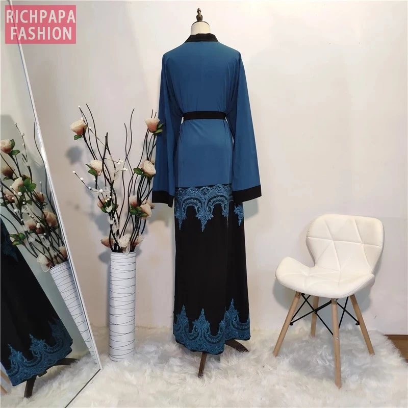 Открытый абайя кимоно хиджаб мусульманское платье Абая для женщин марокканский