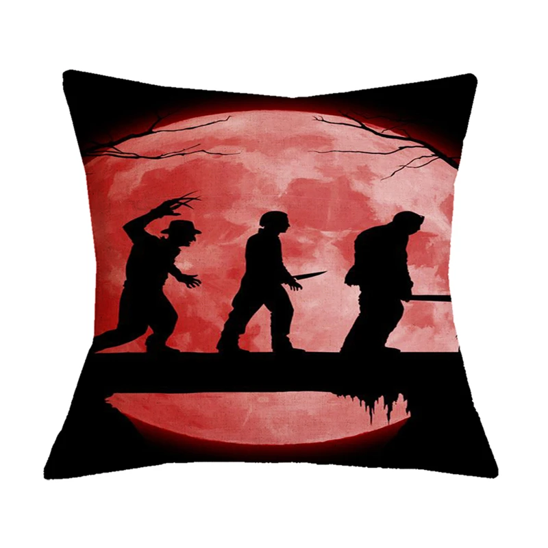 Pattern 7 C01104 фильм плакат Ужасы убийцы печати пледы подушки для дивана Хэллоуин декоративные Наволочки чехол для диванных подушек тематический клуб - Цвет: Pattern 7