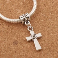 christian cross dots charm big hole beads 11 7x32 7mm 100pcs zinc alloy dangle fit european bracelets b512