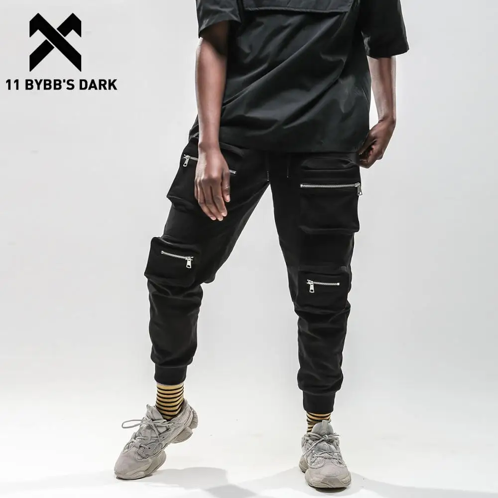 Мужские брюки карго на молнии 11 byb's повседневные Джоггеры в стиле Харадзюку с
