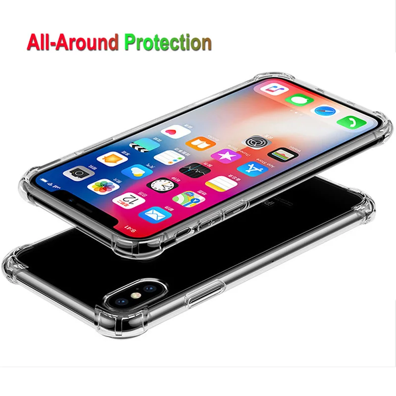 Прозрачный чехол для iPhone X XS XR Max 8 7 6 6S Plus | Мобильные телефоны и аксессуары