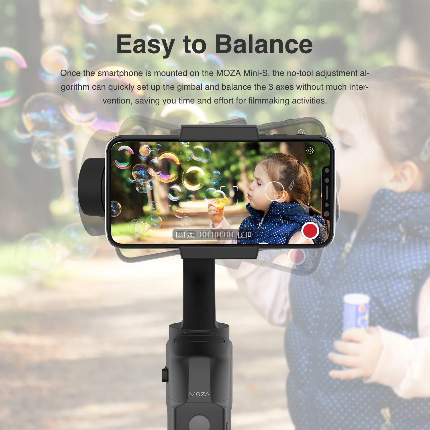 MOZA мини-S Gimbal Складная Выдвижная 3 оси смартфона Gimbal с быстрым Platback, нажатием одной кнопки с переменным фокусным расстоянием, таймлапс, слежение за объектом
