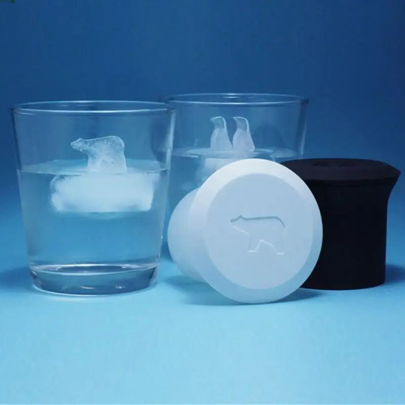 3D ледяной куб Форма Пингвин полярный медведь ледяная Сетка Набор пищевой силикон