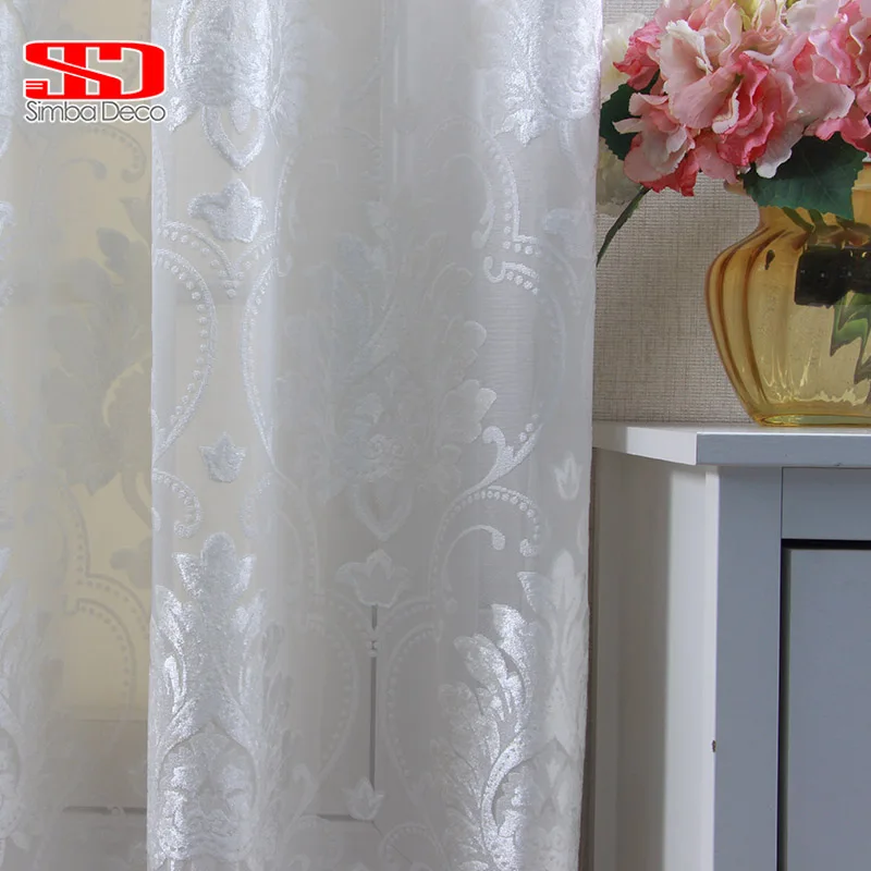 Занавеска из пряжи в европейском стиле тюль для гостиной спальни готовая