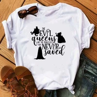 100 cotton t shirt the evil queens are princesses letter print women short sleeve o neck loose tshirt 2020 summer tee shirt