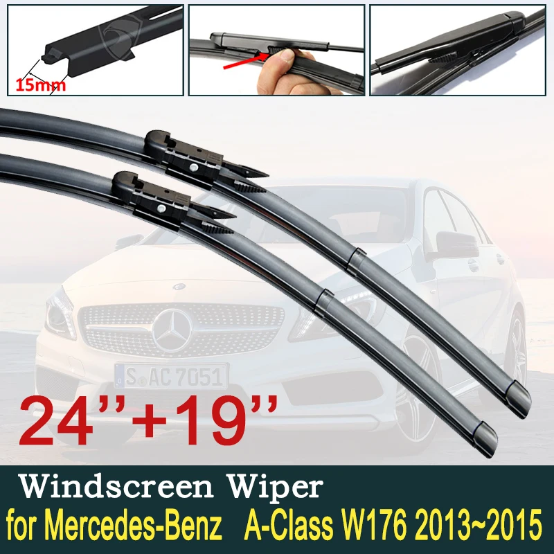 

Car Wiper Blades for Mercedes Benz A-Class W176 2013~2015 A-Klasse A160 A180 2014 Windscreen Wipers Insert Stand Car Accessories