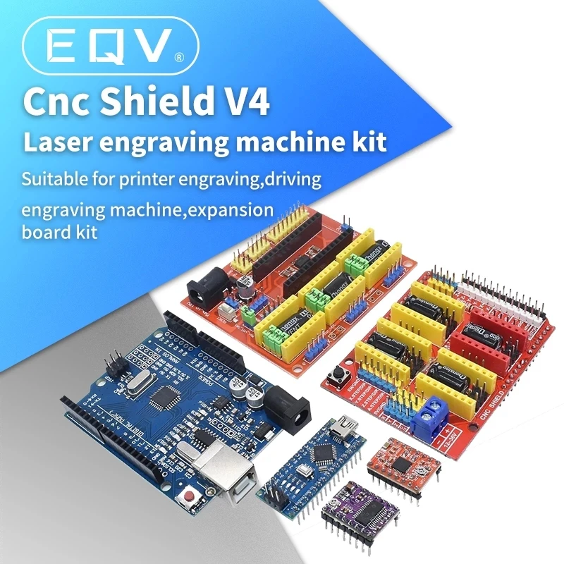 Плата расширения драйвера NANO 3 0 CNC shield V3 V4 Для гравировального 3D принтера + A4988/DRV8825