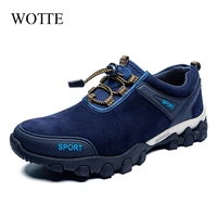 wotte men casual shoes fashion design lightweight breathable mens sneakers outdoor non slip lace up mens shoes hiking shoes