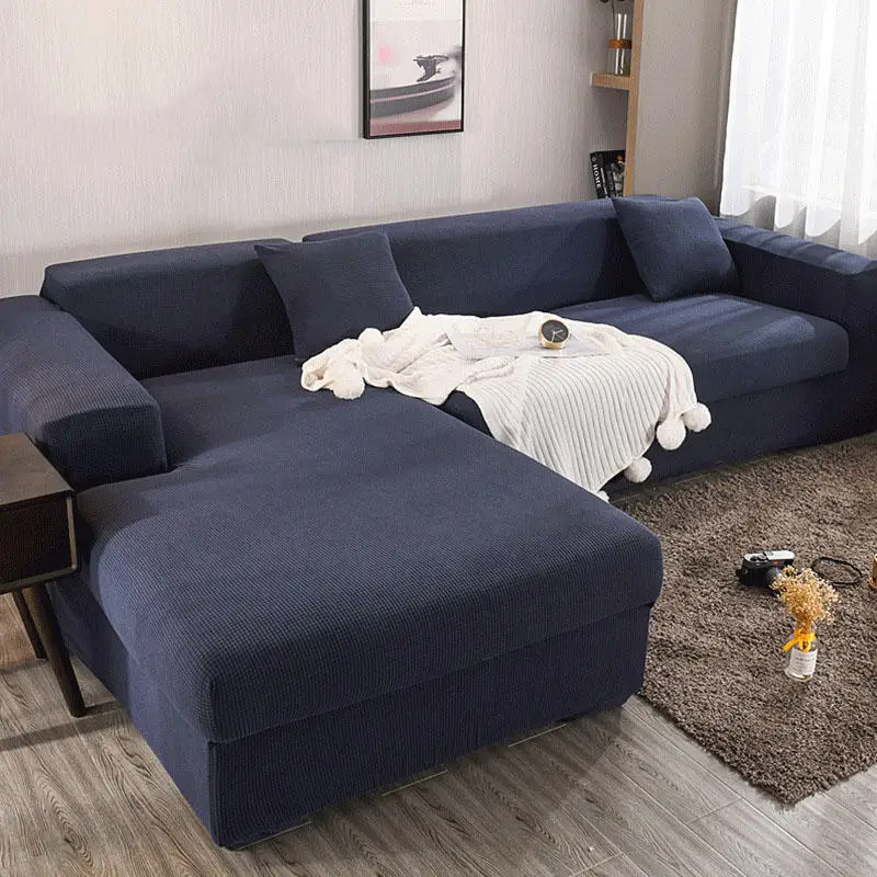 Флисовая эластичная однотонная удобная мягкая подушка для дивана Нескользящие