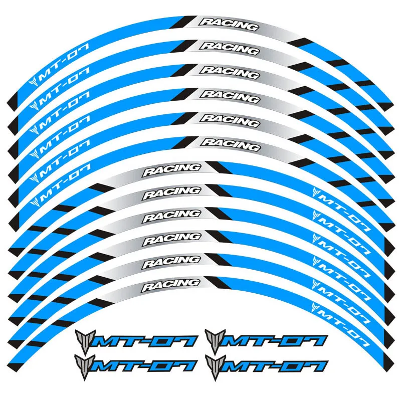 Высокое качество 12 шт. колеса мотоцикла шины светоотражающие наклейки мото обод