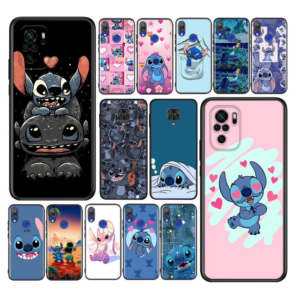 

Cute Lilo And Stitch Silicone Cover For Xiaomi Redmi Note 11 10T 10 10S 9 9S Pro Max 9T 8T 8 7 6 5 Pro Phone Case