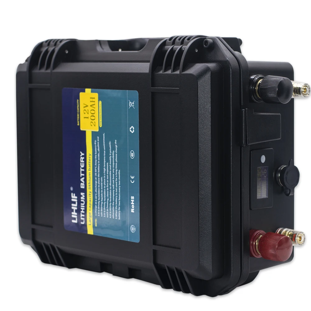 12 В 200 ач литиевая батарея водонепроницаемая фотобатарея для тележки гольфа