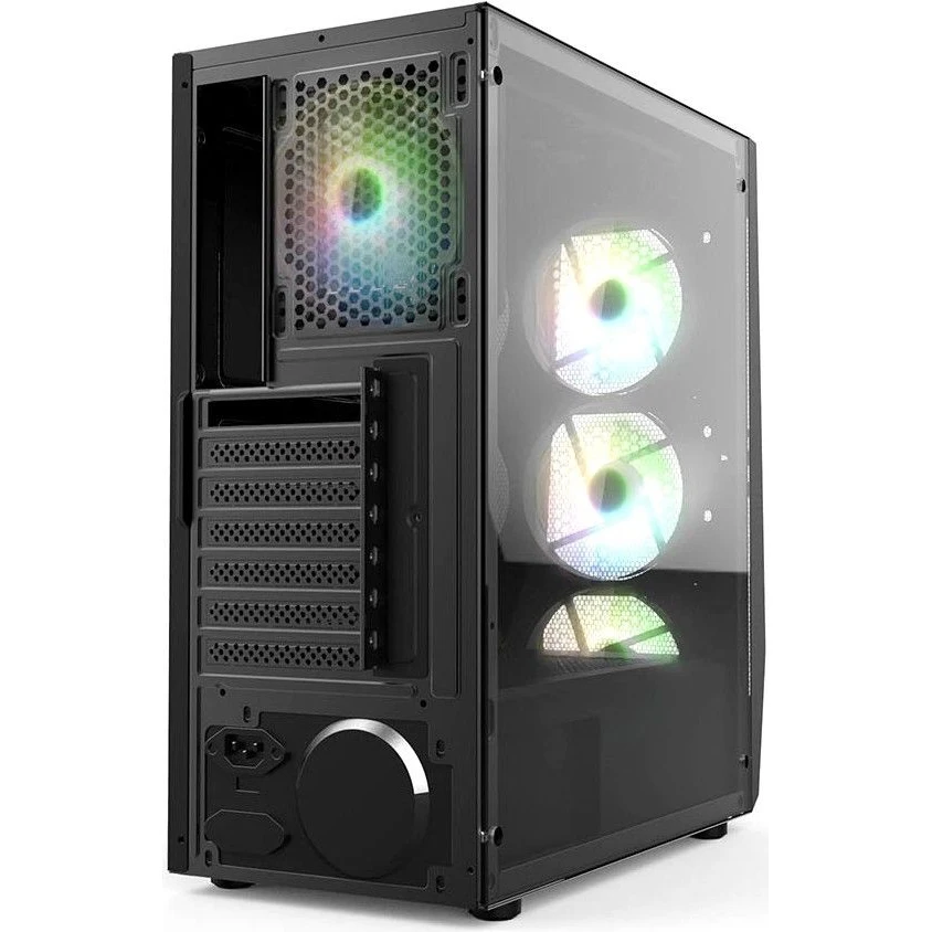 Корпус игровой для ПК HIPER ORO 4RGB чёрный (ATX закаленное стекло RGB fan 4x120 мм 1xUSB HD