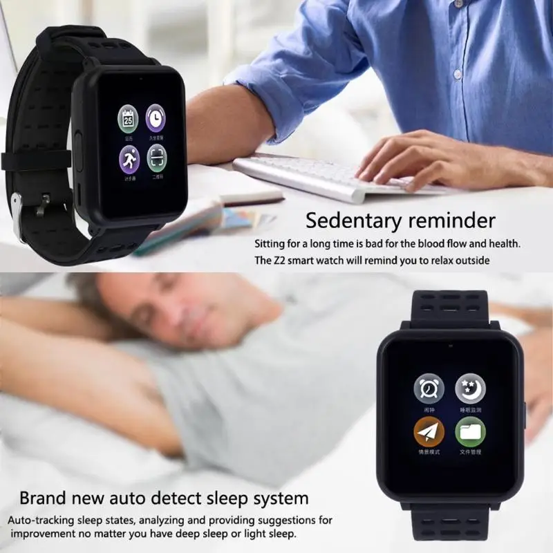Спортивные Смарт часы Z2 с Bluetooth водостойкие IP68 цветной сенсорный экран камерой