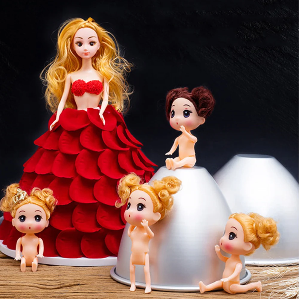 3D платье принцессы кружевное в кукольном стиле для выпечки прессформы юбка