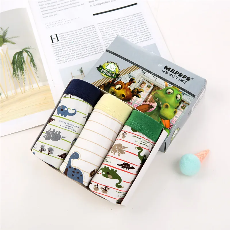 3 шт./лот Новое поступление детские мягкие хлопковые трусы боксеры для мальчиков