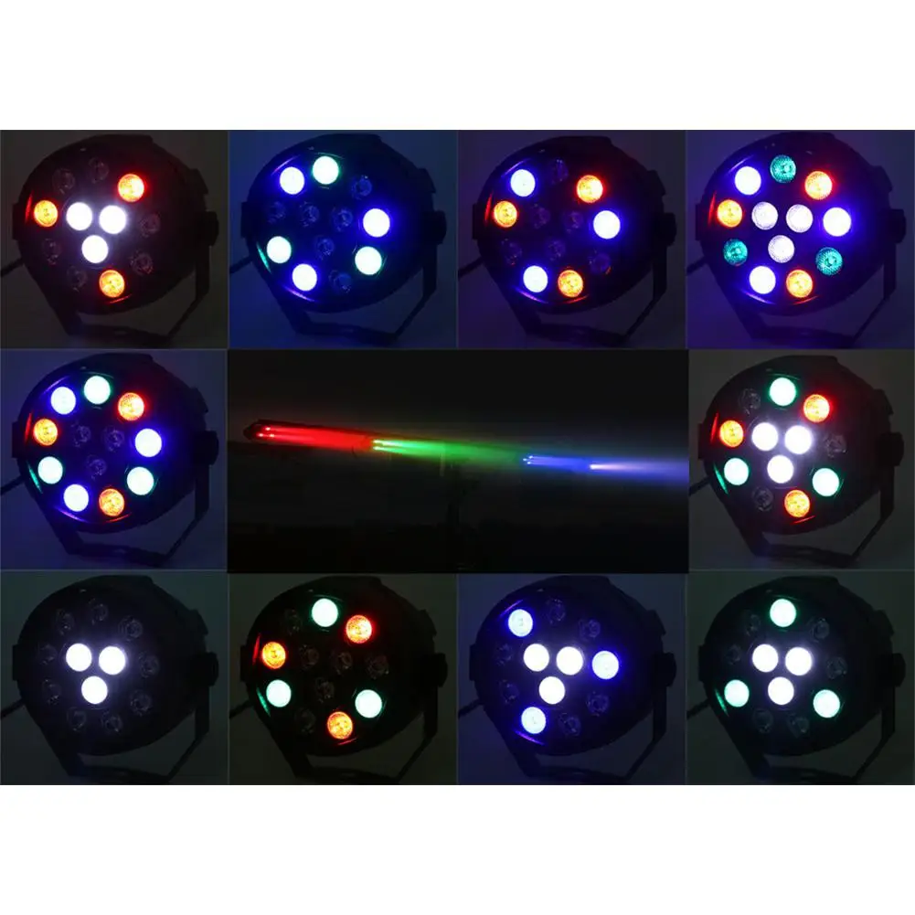 12 светодиодный Вт RGB сценический светильник красочный звуковой датчик проекция