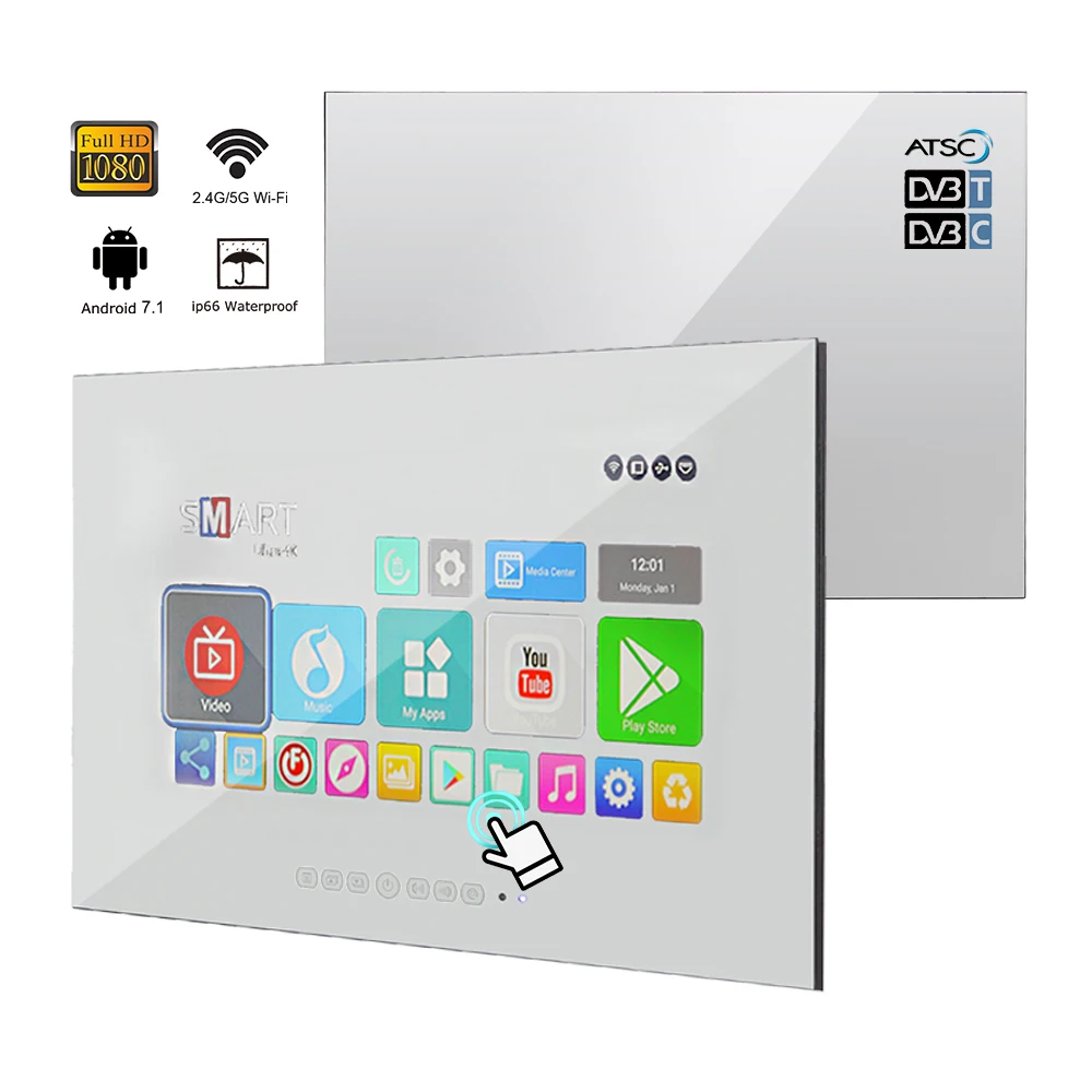 Souria 22 дюйма Смарт сенсорный экран зеркало LED Magic скрытый телевизор ванная комната