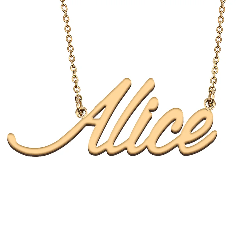 

Alice Custom Name Necklace Customized Pendant Choker Personalized Jewelry Gift for Women Girls Friend Christmas Present