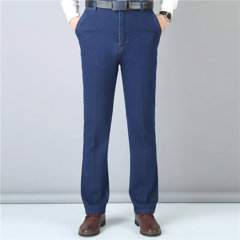 Джинсы Mu Yuan Yang мужские для среднего возраста повседневные свободные со средней