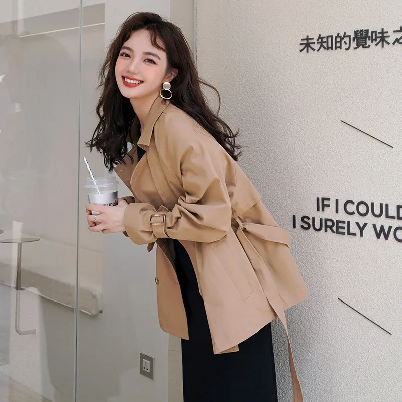 Короткая ветровка женская весна осень 2021 однобортный новый корейский Модный