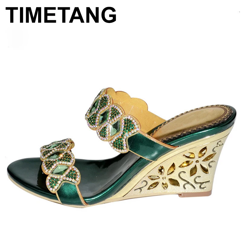 

Туфли-лодочки женские со стразами, на танкетке 8 см, E1007, size35-44