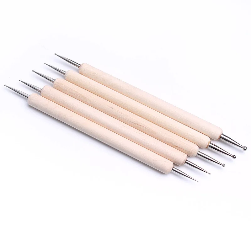 20 шт./компл. акриловые кисти Печать нержавеющая сталь точечная ручка Наборы