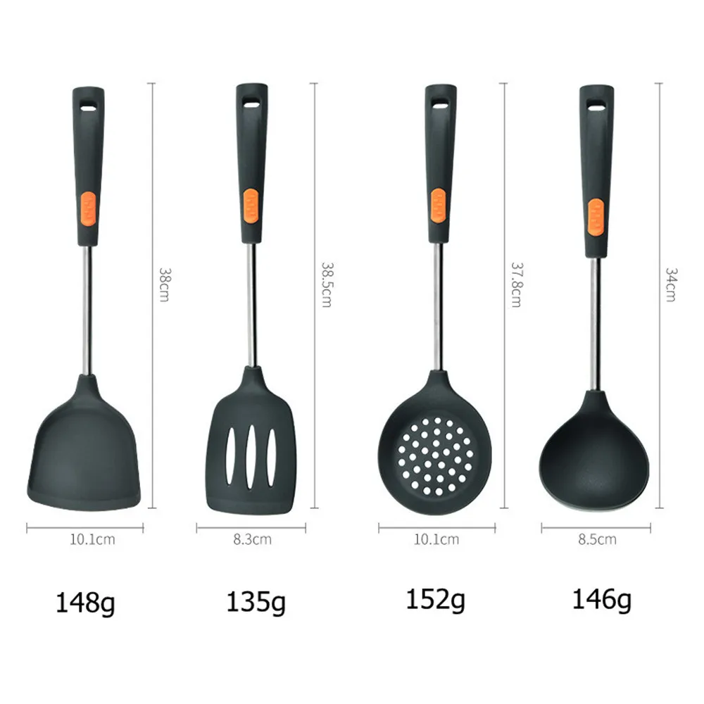 

6Pcs Heat Resistant Cookware Set Nonstick Cooking Tools Kitchen & Baking Tool Kit Utensils Spoon Turner Pasta Server Accessories