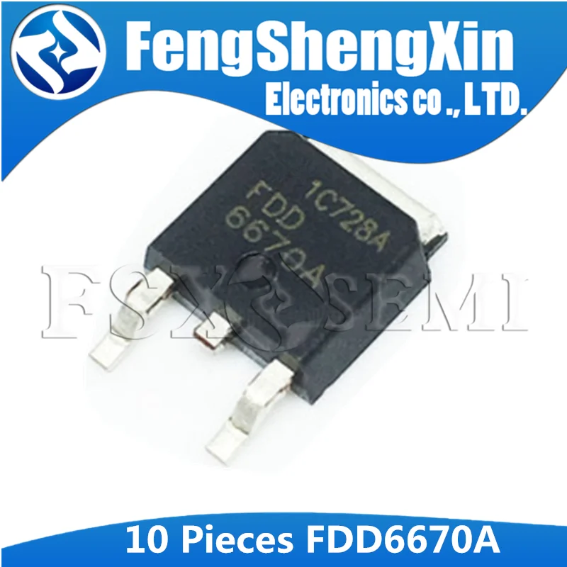 10 шт./лот FDD6670A FDD6670 TO 252 N Channel Logic Level PowerTrench MOSFET|mosfet logic level|n-channel mosfetmosfet n-channel |