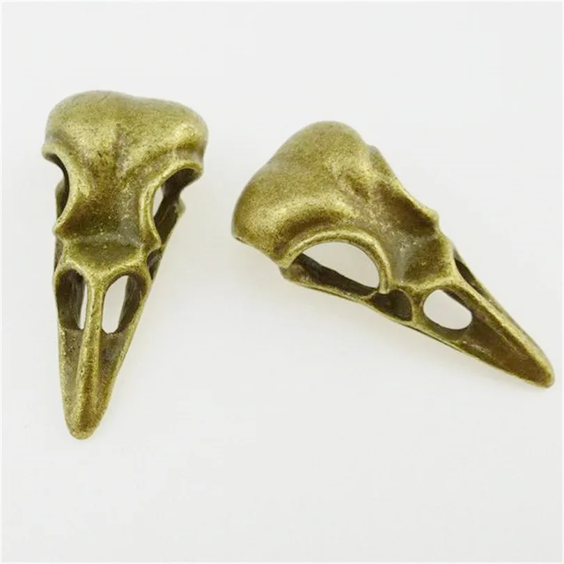5 шт. антикварных бронзовых морских звезд длинным голова Птицы Подвески черепа