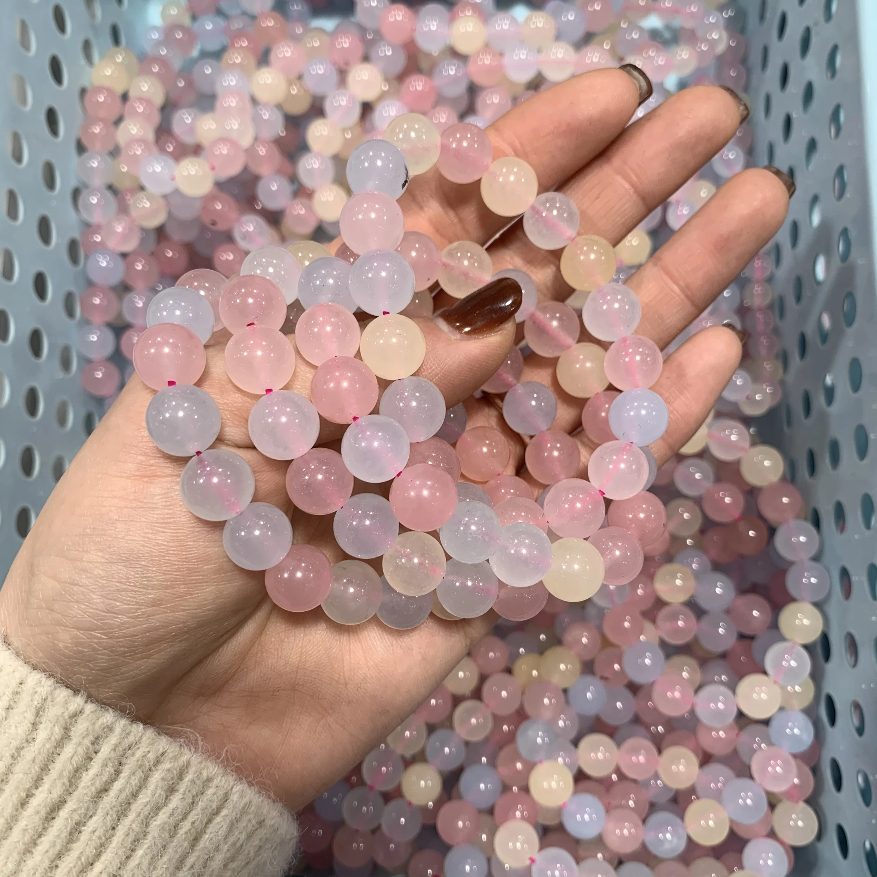 

Натуральный кристалл браслет из морганита высокого качества для подарка или коллекции