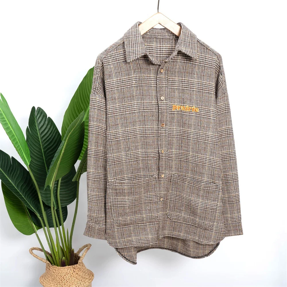 Kpop Bangtan boys V The same clothes plaid shirt squirrel long sleeve coat men women autumn winter k-pop jin suga hoodie | Женская
