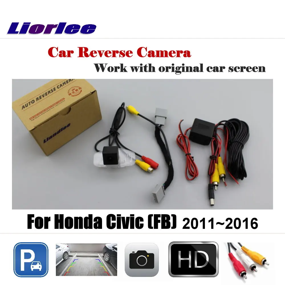 

Автомобильное зеркало заднего вида парковочная Камера для Honda Civic FB 2011-2013 2014 2015 2016 HD CCD камера заднего вида сзади аксессуары для камеры