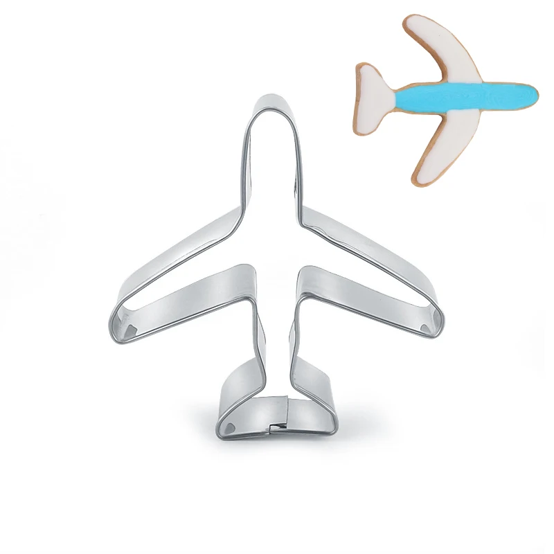 

1pc Airplane Shape Cookie Cutter Stainless Steel Biscuit Baking Mould DIY Cake Sugarcraft Decoarting Tools