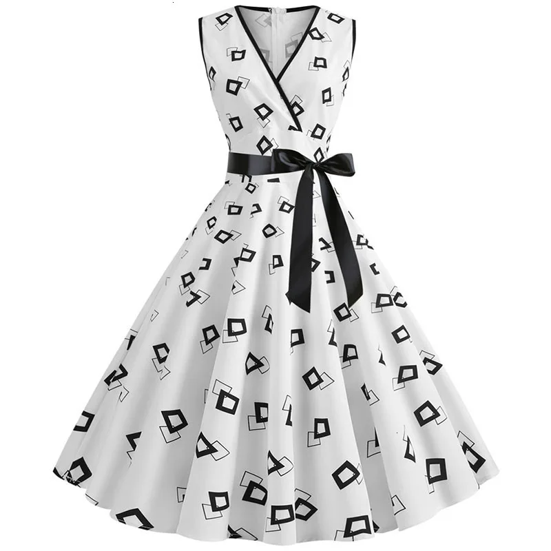 Женские Ретро платья Одри Хепберн 1950s 60s рокабилли горошек бант Pinup Бальные
