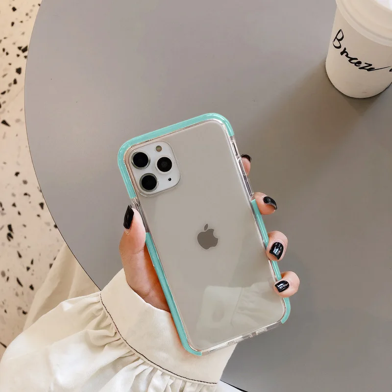Противоударный карамельный цвет чехол для телефона для iPhone 11 11Pro Max XR XS X XS Max 7 8 6 6S Plus мягкая прозрачная задняя крышка capa