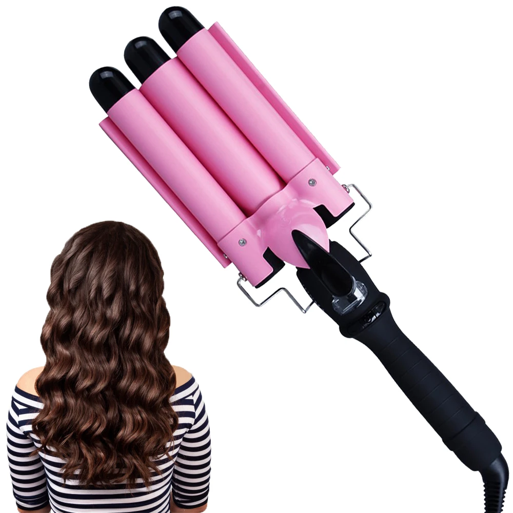 

Hair Curling Iron Flat Iron 25/32mm Hair Curlers Ceramic Triple Barrel Curler Big Waver Wand Curly Tongs Egg Roll Hair Stylers