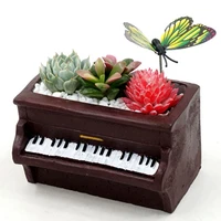concrete planter mold cute piano shape succulent plants pot silicone mould handmade decorative tool