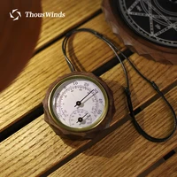 thous winds solid wood thermometer hygrometer outdoor camping black walnut pointer thermometer