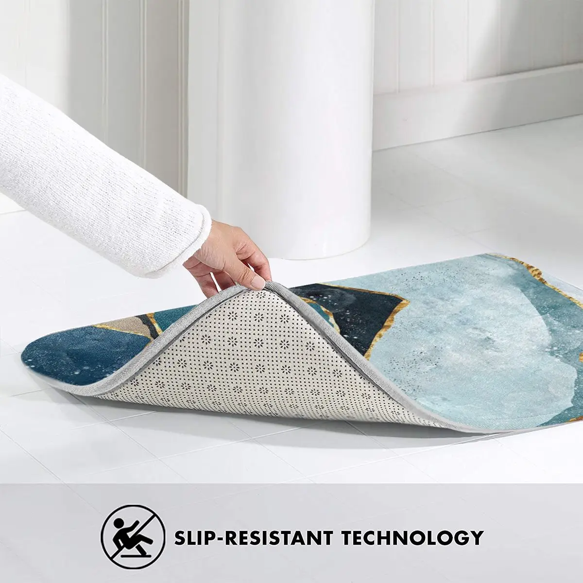 

Bath Rugs Non-Slip Bath Mats Absorbent Bathroom Rugs for Shower Kitchen Laundry Room Bedroom