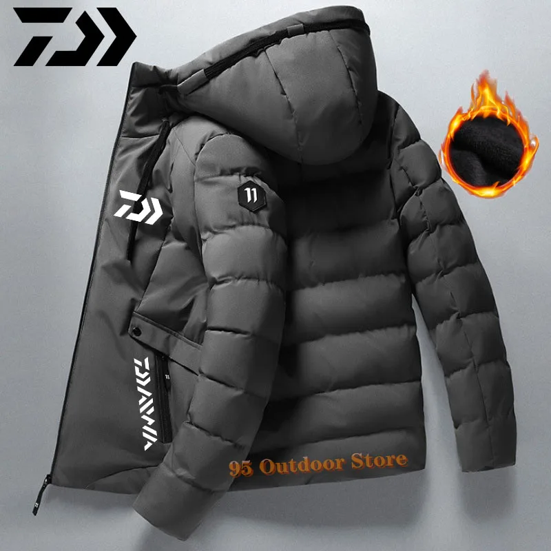 

Fishing Wear Daiwa Winter Thicken Waterproof Windproof Dawa Fishing Clothing Hiking Outdoor Fishing Clothes Men Warm Coat