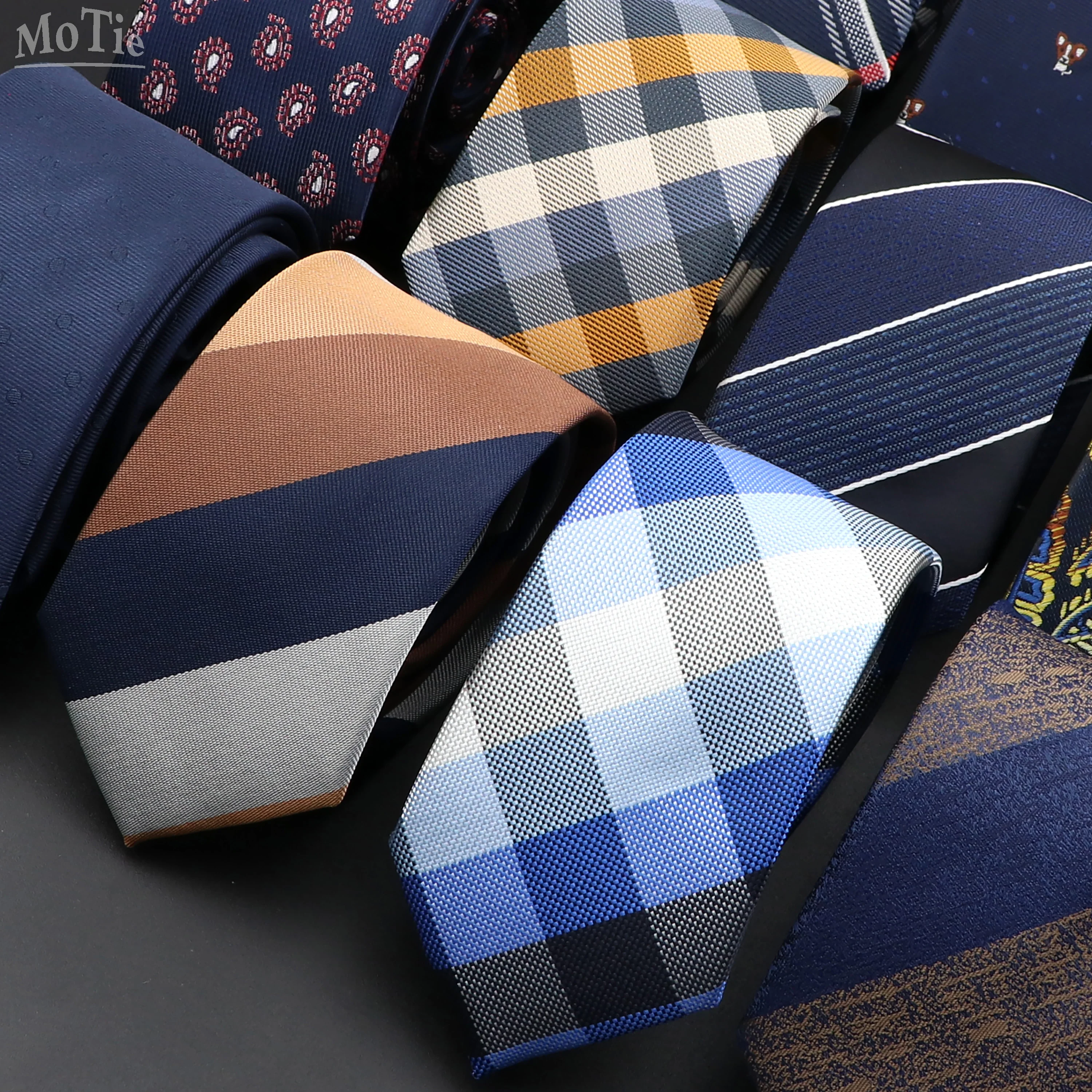 Тонкий галстук для мужчин и женщин жаккардовый полосатый клетчатый Пейсли