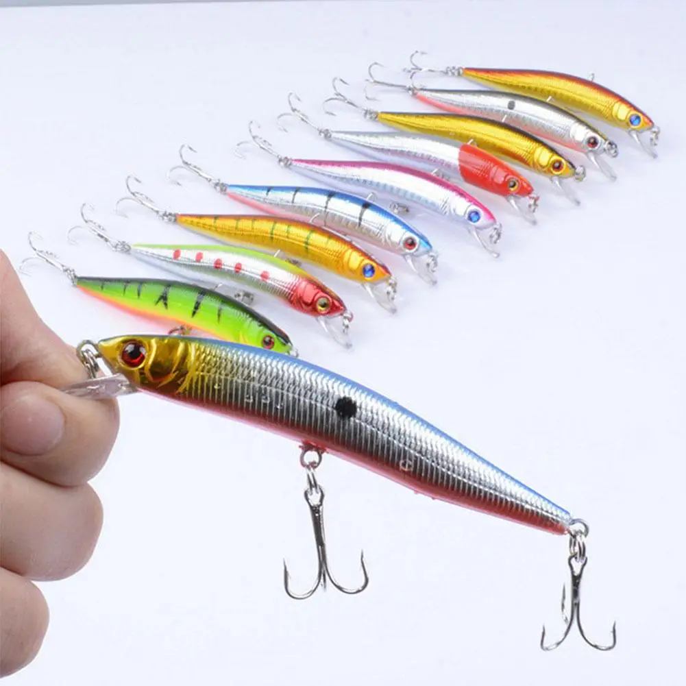 

1pc 9.8cm/8.2g Fishing Fake Lure Floating Plastic Hard Bait Fishing Minnow Bionic Bait