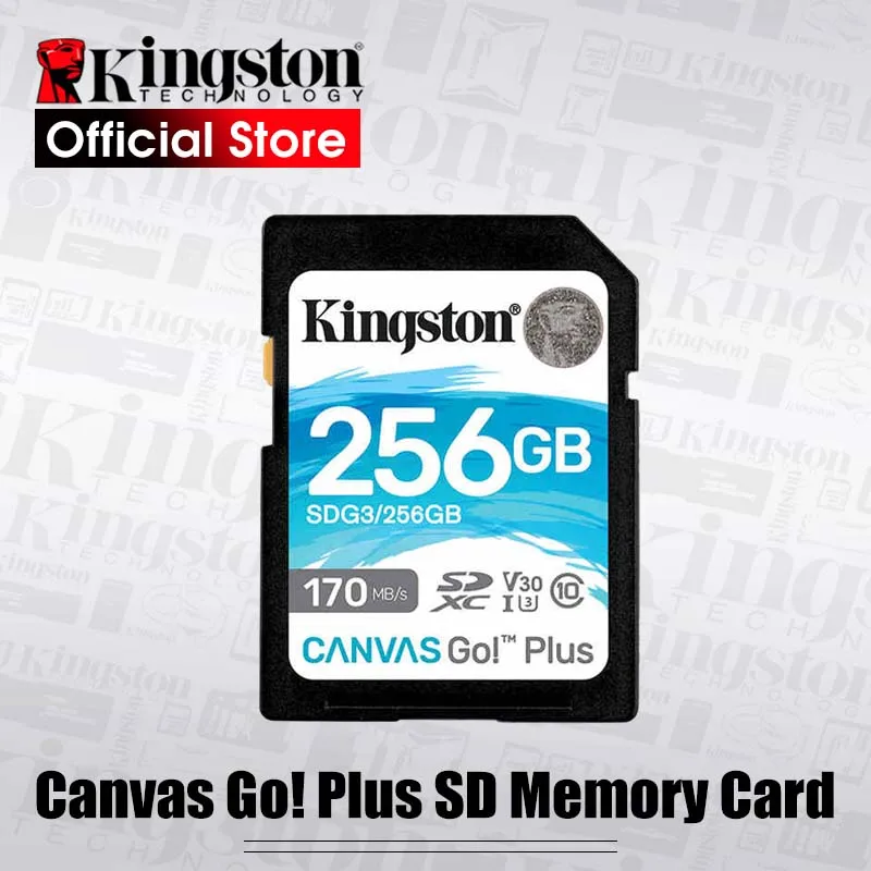 Флеш карта памяти Kingston SD 128 ГБ 64 32 256 класс 10 uhs i U3 4K 512 для зеркальных камер