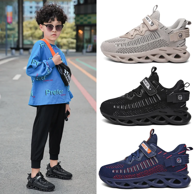 Brand New Kids Hollow Sole Increased Sport Shoes for Child Breathable Mesh Boys Running Shoes Girls Lightweight Tenis Shoes