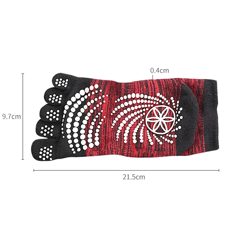 

5 Toe Women Cotton Yoga Socks Non Slip Pilates Massage Gym Sport Exercise Socks